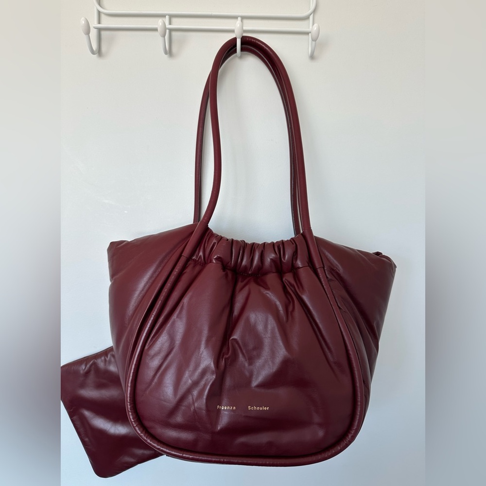 Proenza Schouler Large Puffy Ruched Leather Bucket Bag